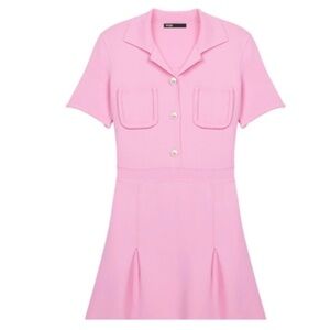 Maje NWOT  Pink Short Sleeve knit Dress